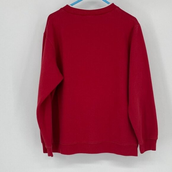 Vintage Penmans Red Crewneck Pullover red snowy Dog embroidered sweatshirt - Picture 14 of 15